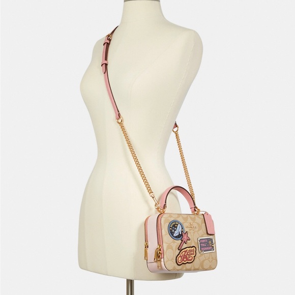 Disney X Coach Box Crossbody In Signature Canvas With Patches - Picture 8 of 8